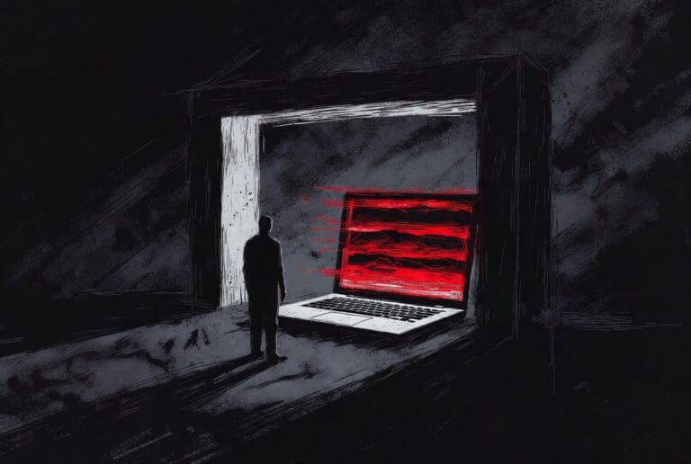 Border agents searching a laptop at checkpoint - warrantless device search guide