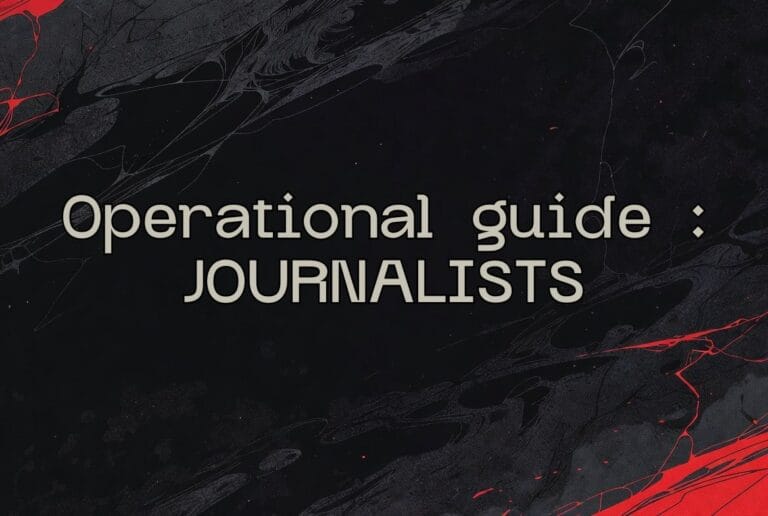 Digital security for journalists. The complete operational guide.